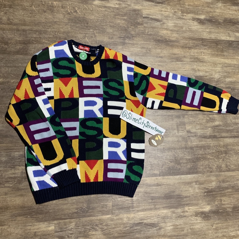 Supreme Big Letters Sweater Multicolor